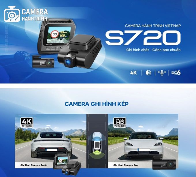Camera hành trình Vietmap S720 Thanh An Autocare TPHCM