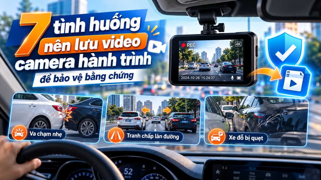 7 tình huống nên lưu video camera hành trình để bảo vệ bằng chứng