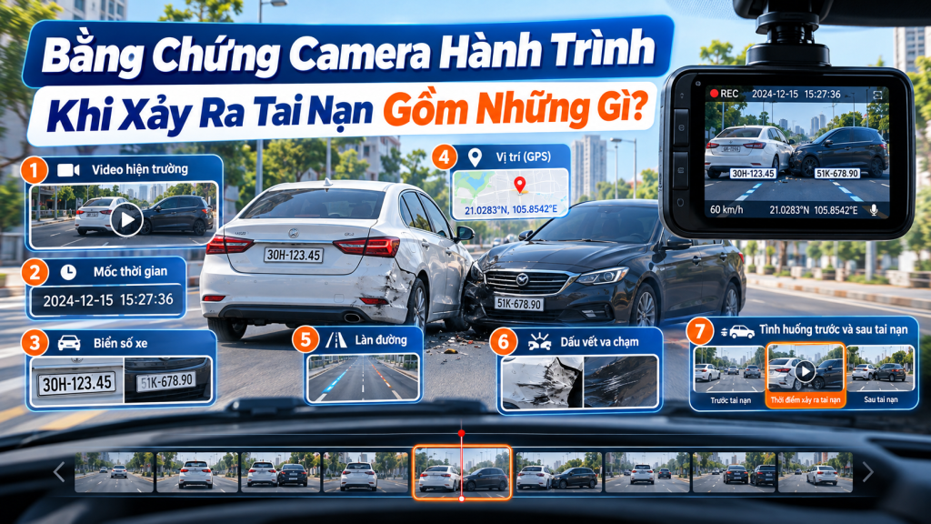 Bằng Chứng Camera Hành Trình Khi Xảy Ra Tai Nạn Gồm Những Gì?