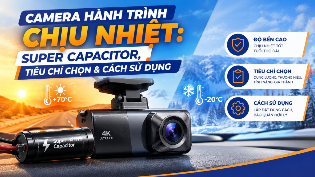 Camera Hành Trình Chịu Nhiệt: Supercapacitor, Tiêu Chí Chọn & Cách Sử Dụng