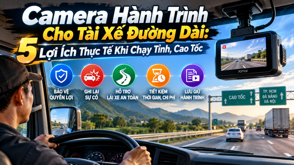 Camera Hành Trình Cho Tài Xế Đường Dài: 5 Lợi Ích Thực Tế Khi Chạy Tỉnh, Cao Tốc